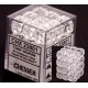 Translucent 12mm d6 Clear/white Dice Block (36 dados)