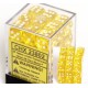 Translucent 12mm d6 Yellow/white Dice Block (36 dados)