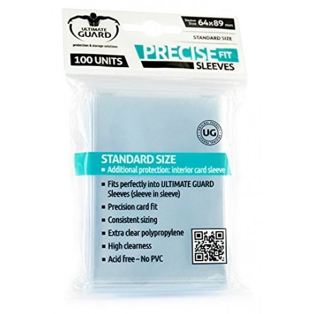 Precise Fit Sleeves Standard Size Transparent (100)