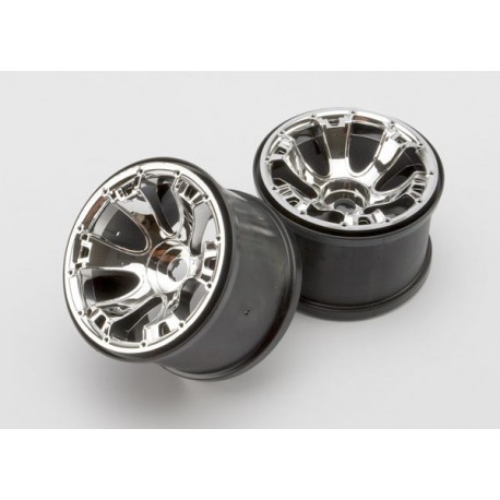 Wheels, Geode 3.8 (chrome) (2) use w/ 17mm splined wheel