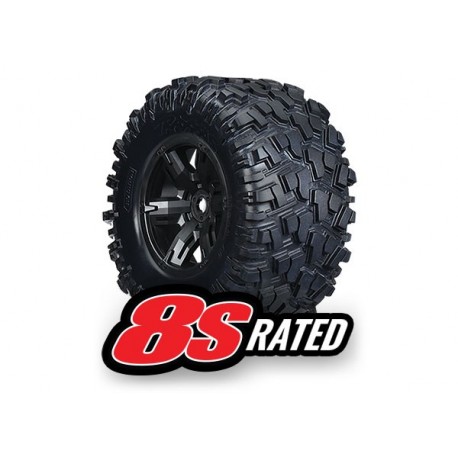Tires & wheels, X-Maxx black wheels 8S