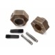 Wheel hubs, 12mm hex (2)/ stub axle pins (2) (steel) (TRX4)