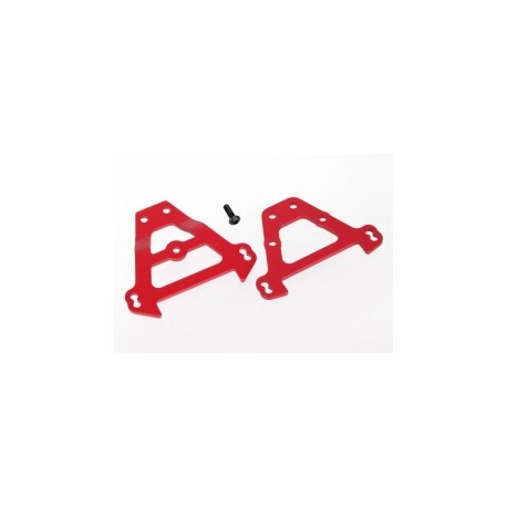 Bulkhead tie bars, front & rear (red-anodized aluminum)