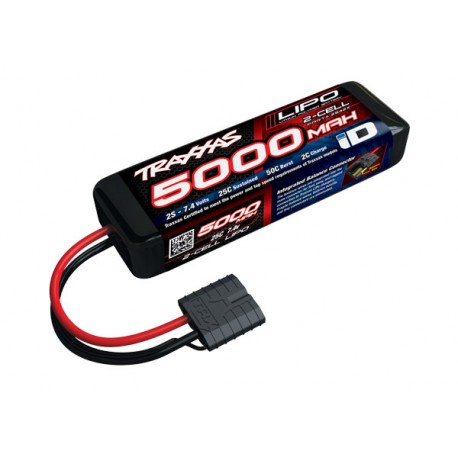 5000mAh 7.4v 2-Cell 25C LiPo ID Battery