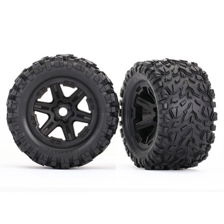 Tires & wheels, assembled, glued (black wheels) (2)