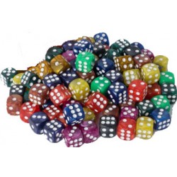 Assorted Marble D6 Dice 16 mm