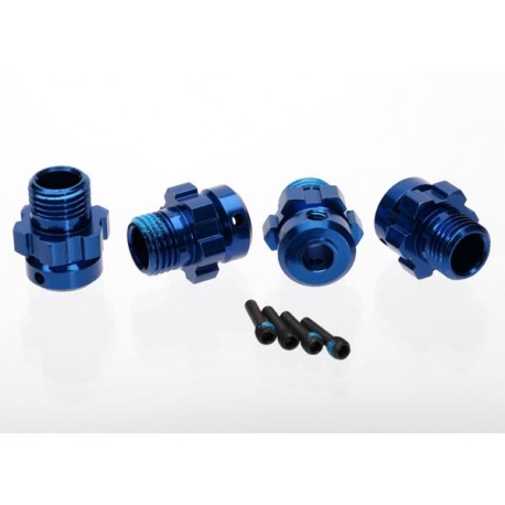 Wheel hub, splined, 17mm, 6061-T6 aluminum (blue-anodized)