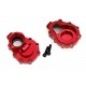 Portal housings, inner (rear), 6061-T6 aluminum Red