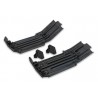 Skidplate, front , rear rubber impact cushion (2)