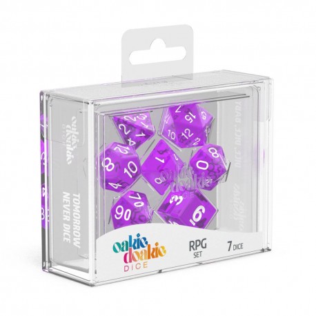 Oakie Doakie Dice RPG Set Translucent - Purple