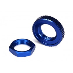 Servo saver nuts, aluminum, blue-anodized