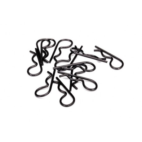 Body clips, heavy duty (black) (12)