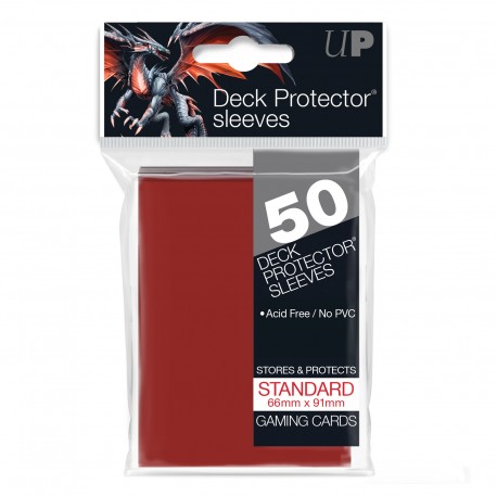 Ultra Pro Solid Sleeves Standard (50) Red