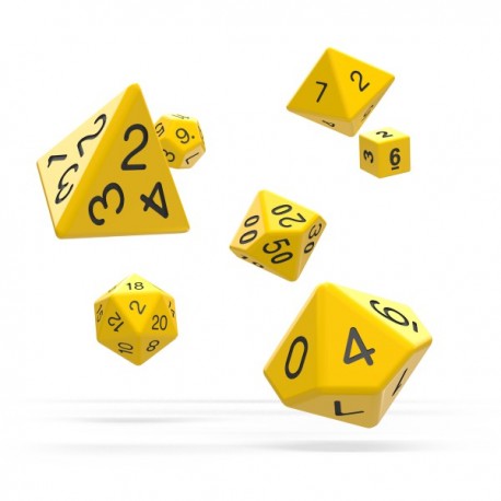 Oakie Doakie Dice RPG Set Solid - Yellow