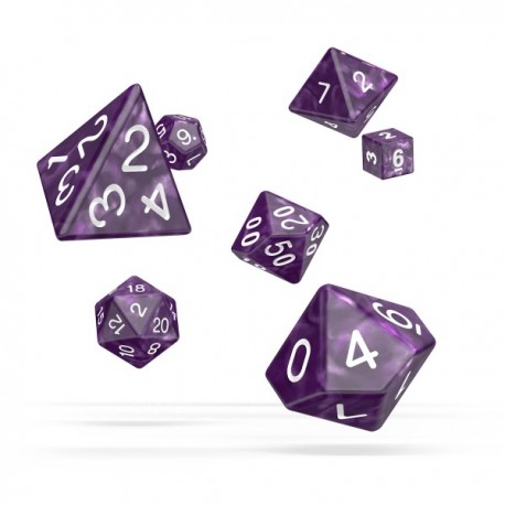 Oakie Doakie Dice RPG Set Marble - Purple