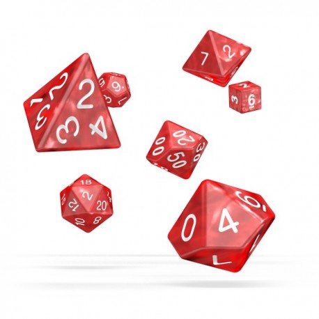 Oakie Doakie Dice RPG Set Marble - Red