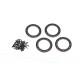 Beadlock rings, black (1.9") (aluminum) (4)