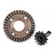 Ring gear, differential/ pinion gear, differential (front)