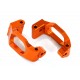 Caster blocks (c-hubs), 6061-T6 aluminum (orange-anodized)