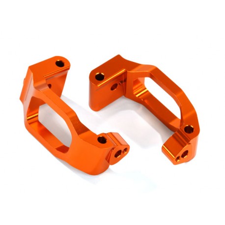 Caster blocks (c-hubs), 6061-T6 aluminum (orange-anodized)