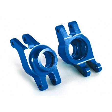 Carriers, stub axle (blue-anodized 6061-T6 aluminum) (rear))