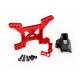 Shock tower, front, 7075-T6 aluminum RED