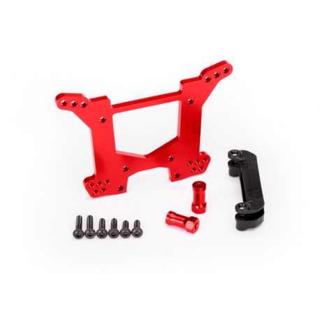 Shock tower, rear, 7075-T6 aluminum RED