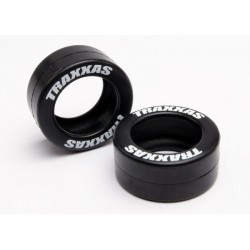 Tires, rubber (2) (fits Traxxas wheelie bar wheels)