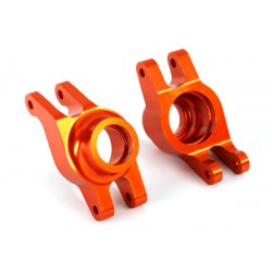 Carriers, stub axle (orange-anodized aluminum) (rear) (2)