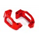 Caster blocks (c-hubs) aluminum (red-anodized) left & right