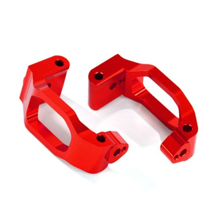 Caster blocks (c-hubs) aluminum (red-anodized) left & right