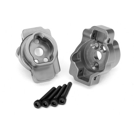 Portal drive axle mount, rear, 6061-T6 aluminum gray