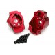 Portal drive axle mount, rear, 6061-T6 aluminum (red-anodiz)