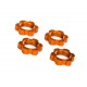 Wheel nuts, splined, 17mm, serrated (orange-anodized) (4)