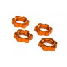 Wheel nuts, splined, 17mm, serrated (orange-anodized) (4)
