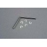 Suspension pins, 2.5x29mm (king pins) w e-clips (2) (strengt