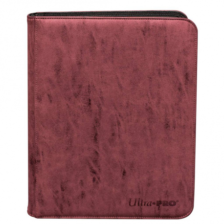 UP - Zippered Suede 9-Pocket Premium PRO-Binder - Ruby