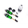 Shocks, GTR long green-anodized, PTFE-coated bodies with Ti)