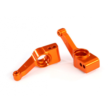 Carriers, stub axle (orange-anod, 6061-T6 alum, rear) (2)