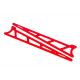 Side plates, wheelie bar, red (aluminum) (2)