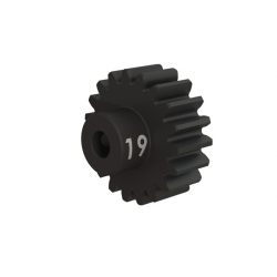 Gear, 19T pinion (32P), heavy duty (h.steel) set screw