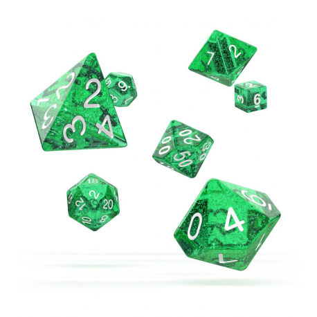 Oakie Doakie Dice RPG Set Speckled - Green