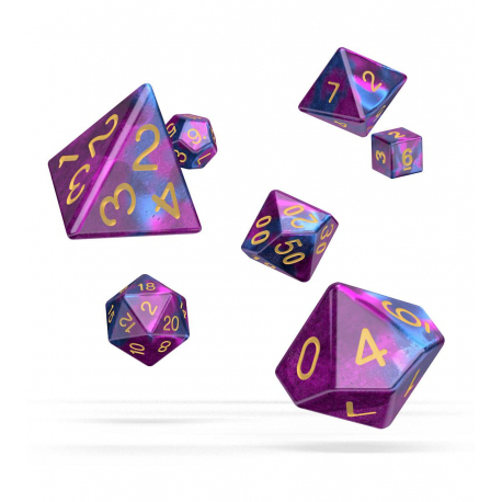 Oakie Doakie Dice RPG Set Gemidice - Amethyst (7)