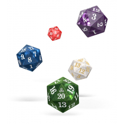 Oakie Doakie Dice D20 Spindown Dice Set Marble