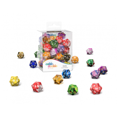 Oakie Doakie Dice D20 Retail Pack 22 mm Mixed (50)