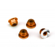 Nuts, 4mm nylon locking (4) orange-anodized