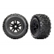 Tires and wheels, assembled, 3.8" black wheels, Sledgehammer