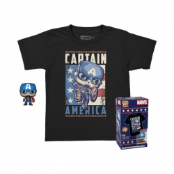 Pocket POP! & Tee Marvel - Captain America (L)