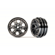 Wheels, 1.0" (black chrome) (2)