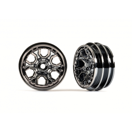 Wheels, 1.0" (black chrome) (2)